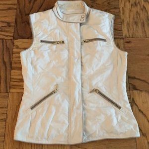 Zara White/Cream Zipper Vest